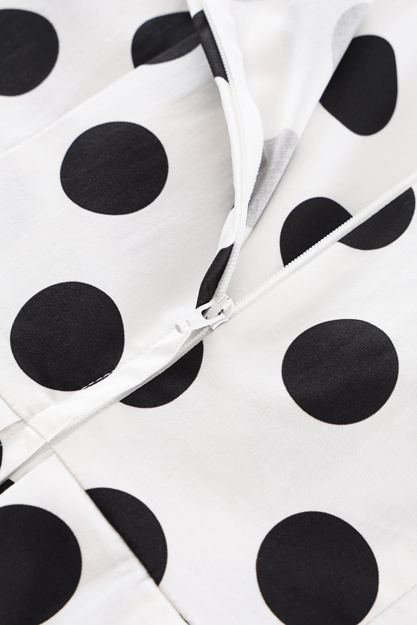 Helen White Polka Dot Cotton Midi Dress
