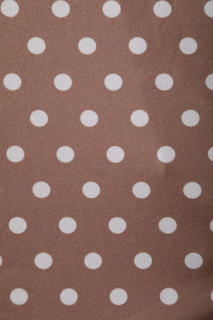 Julia 50s Style Brown & White Polka Dot Dress
