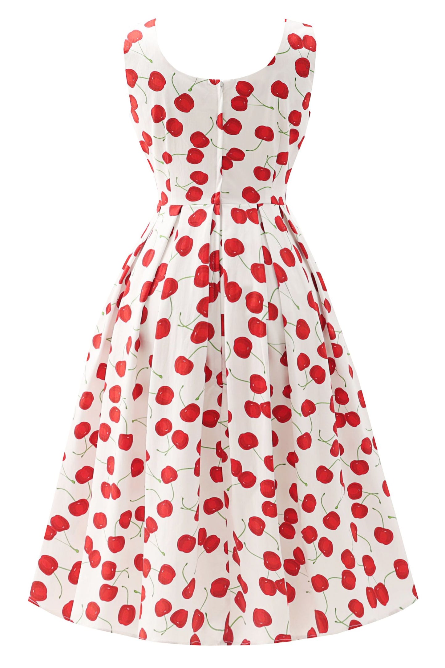 Ophelia Pinup Style Red Cherry Midi Dress