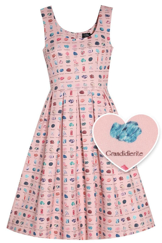 Amanda Gemstone Pink Swing Dress