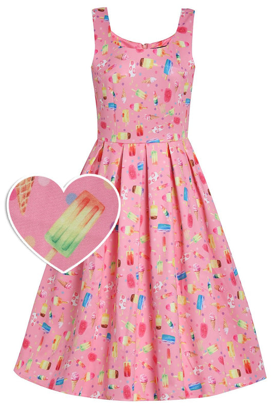 Amanda Pink Ice Lolly Swing Dress