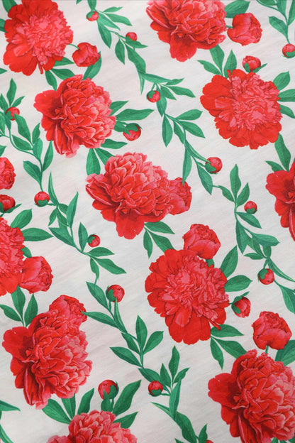 Mabel Vintage Rose Midi Shirt Dress