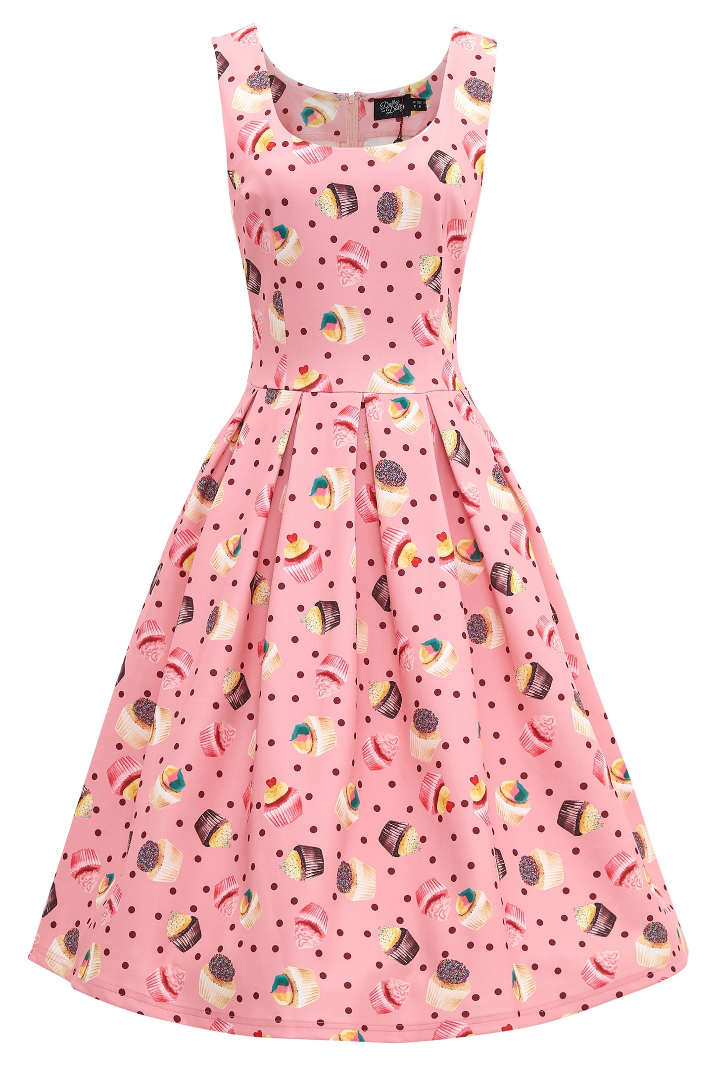 Amanda Pink Cupcake Swing Dress