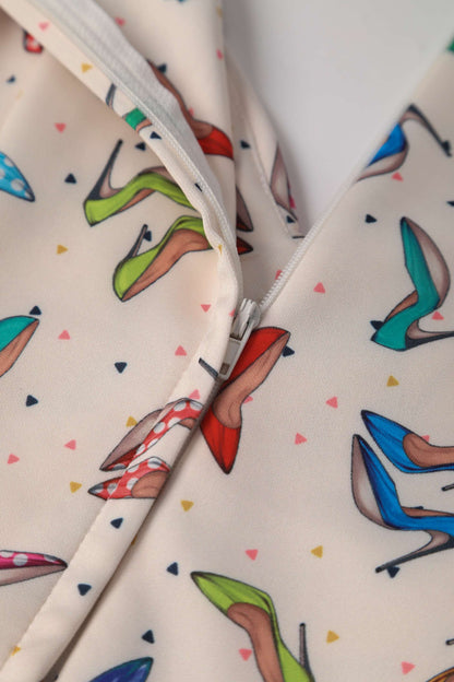 Lily Stiletto Print Off Shoulder Dress