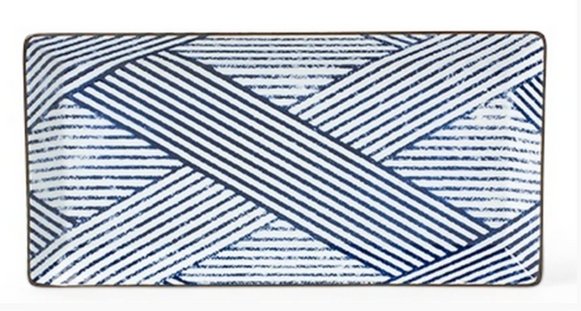 Aizome Shima Rectangle Plate