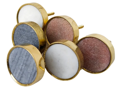 Alice Stone Brass Knobs