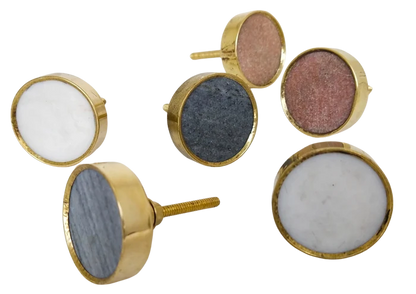 Alice Stone Brass Knobs
