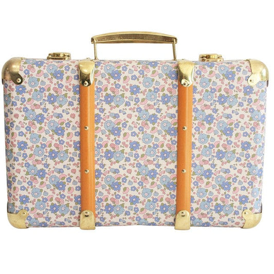 Alimrose Vintage Style Brief Case Lilly Blue