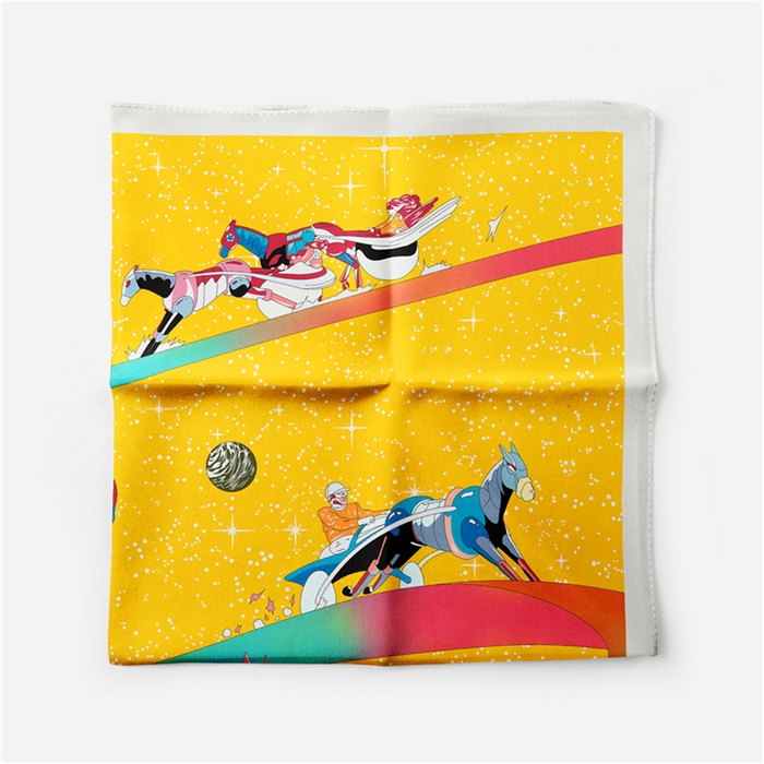 Alma Yellow Silk Scarf / 53cm
