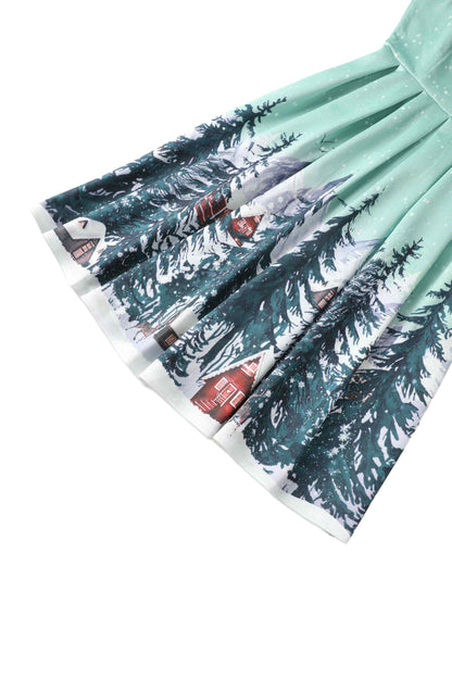 Amanda Alpine Forest Flared Dress