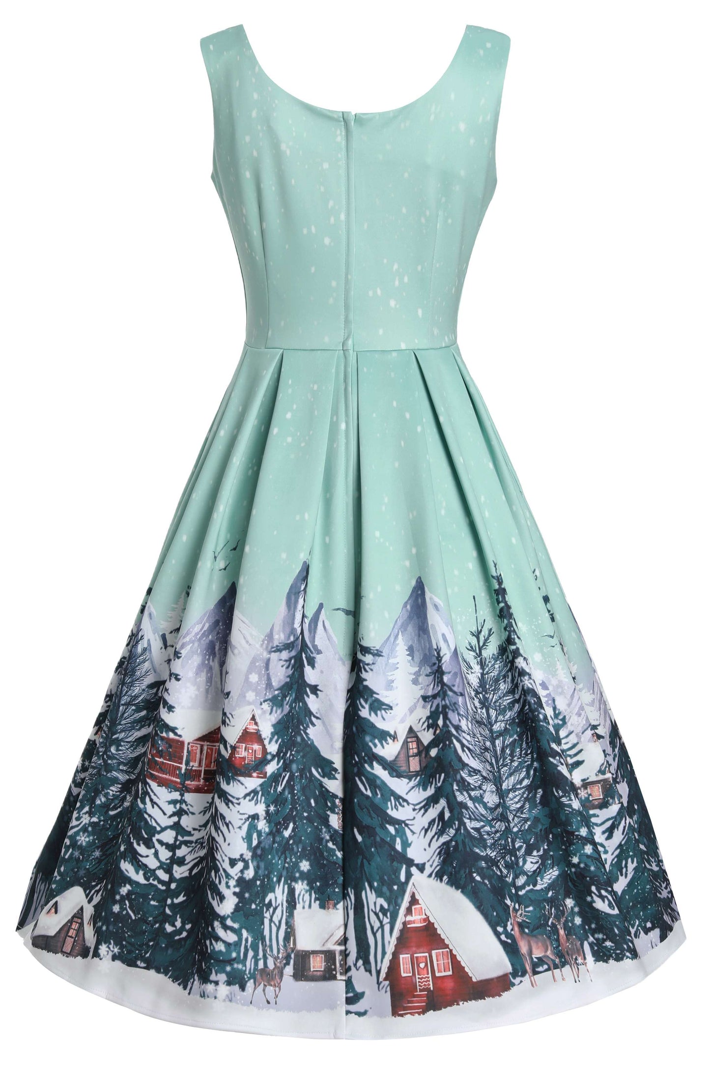 Amanda Alpine Forest Flared Dress