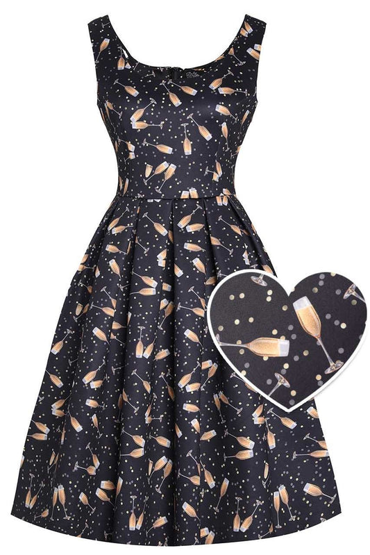 Amanda Champagne Swing Dress