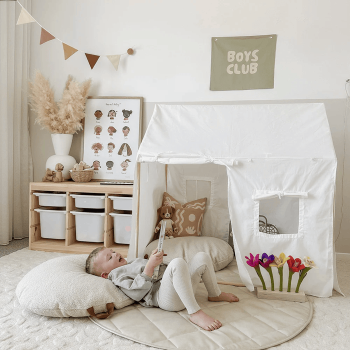 BAYLEY Teddy Boucle Cushion Oatmeal