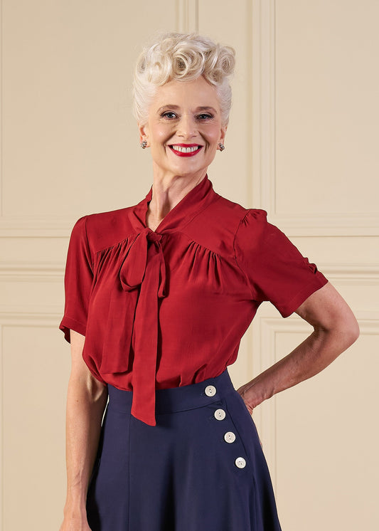 1930s Beau Blouse - Port
