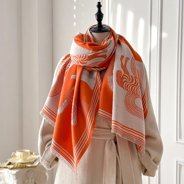 Belluno Pashmina Scarf Orange