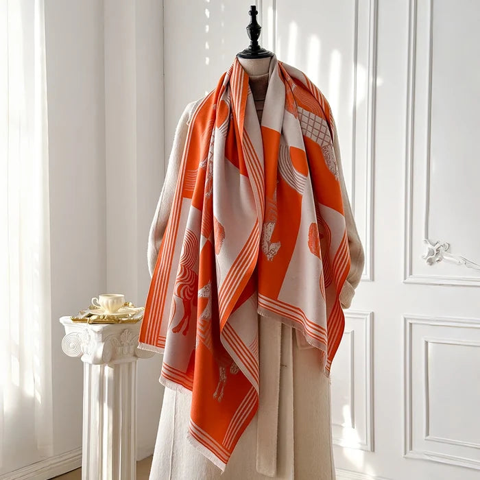 Belluno Pashmina Scarf Orange