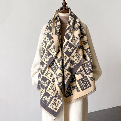 Blancha Pashmina Scarf Gray