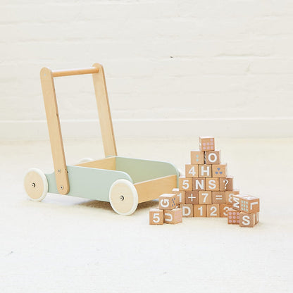 Bloom Baby Walker with 30pc Block Set Sage