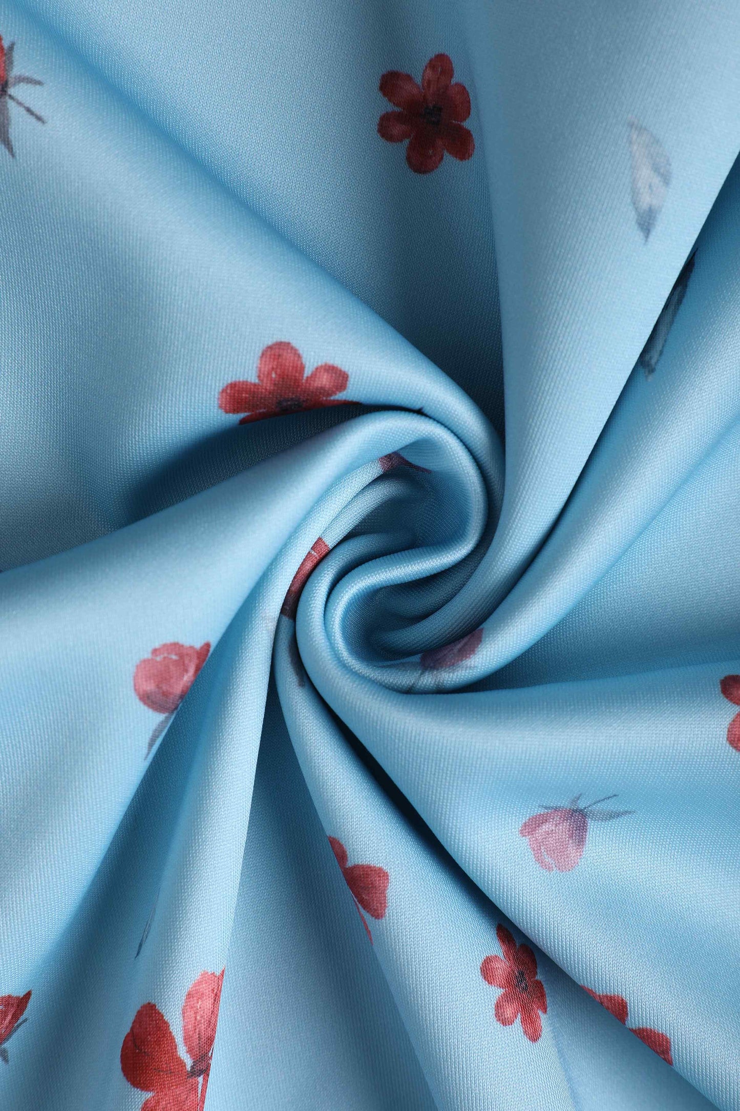Amanda Blue Falling Flower Swing Dress