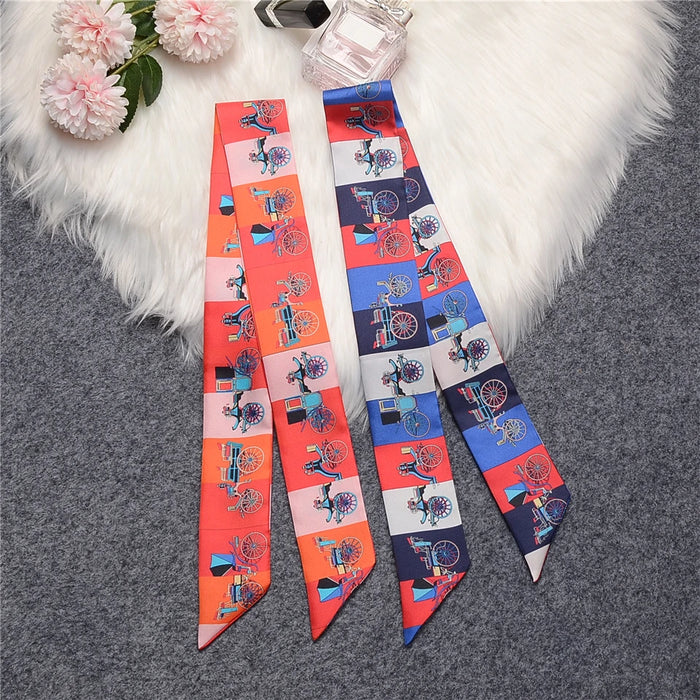 Brana Blue Twilly Skinny Scarf