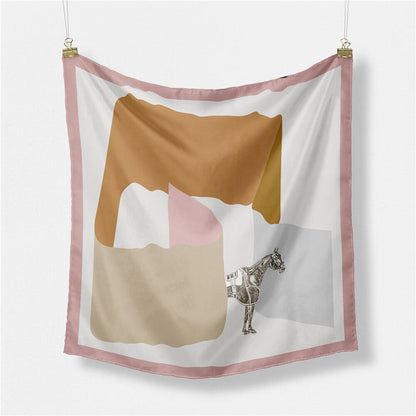 Bruna Pink Silk Scarf / 53cm