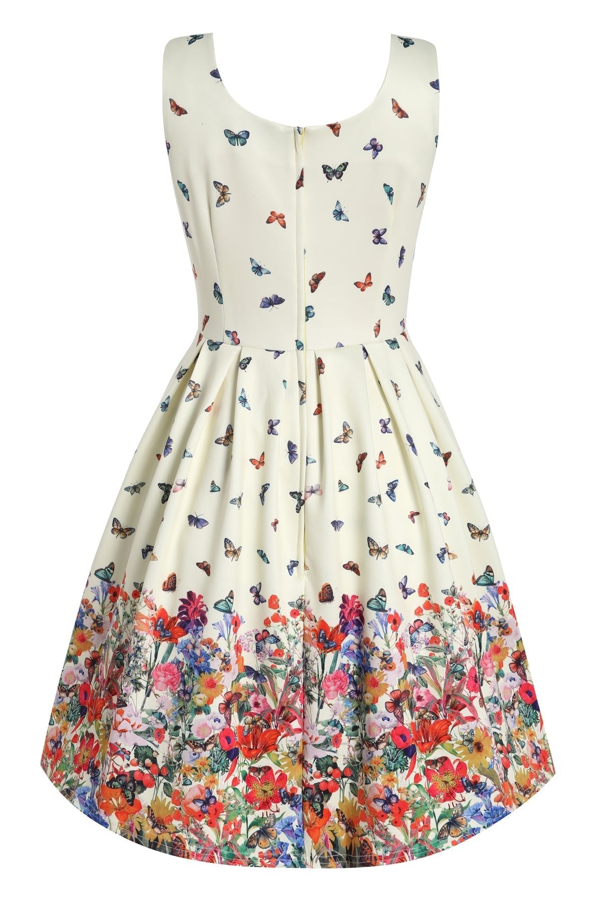 Amanda Butterfly Garden Flared Dress