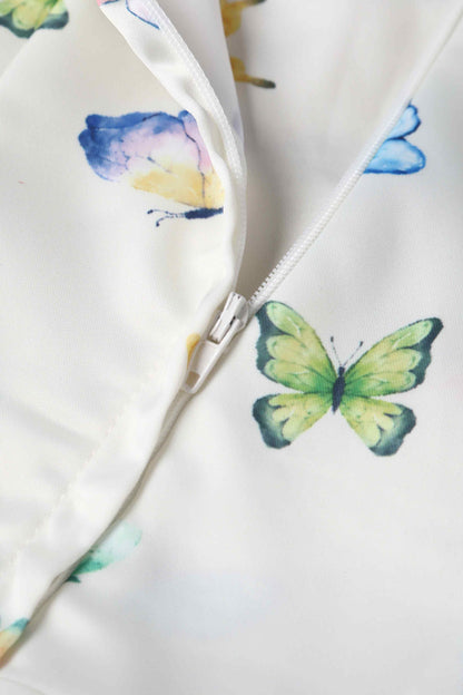 Grace Buttterfly Garden Pleated Bust Dress
