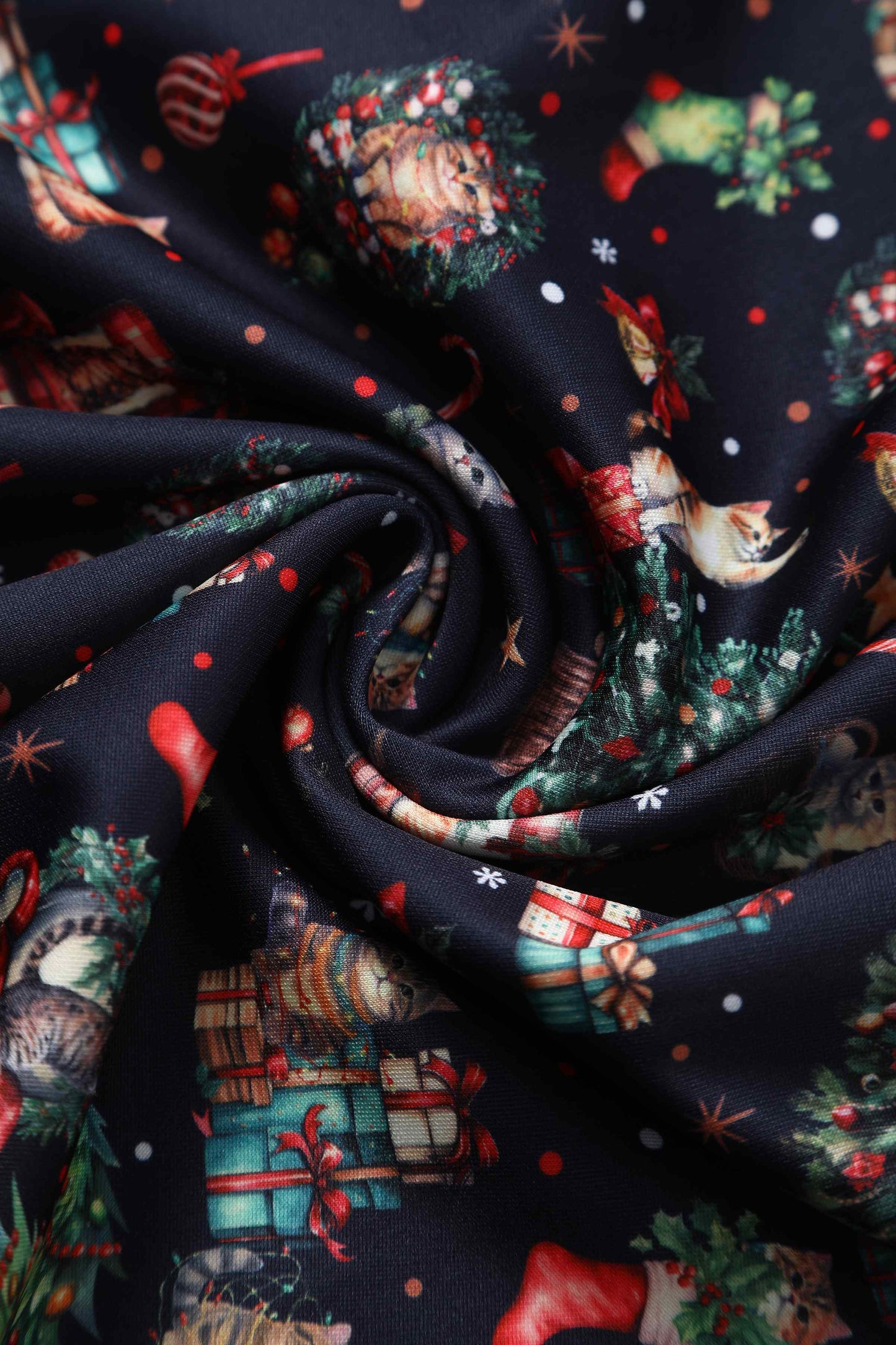 Lily Cats At Christmas Circle Dress