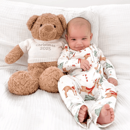 Christmas Bundle - Santa Sack & Biscuit the Bear (Ivory sweater)
