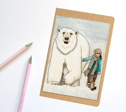 PinkPolish Design Notebook "Cool Friends" Polar Bear Inspired Notebook / Sketchbook / Journal