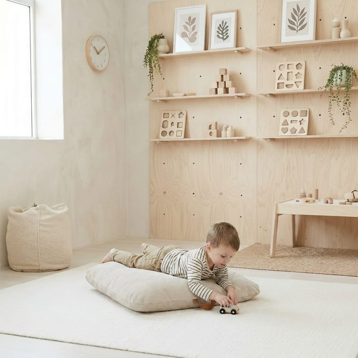 Ellis Corduroy Floor Cushion Nougat