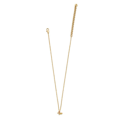 Brighton gold-plated butterfly pendant necklace with crystal accents and lobster clasp on a white background