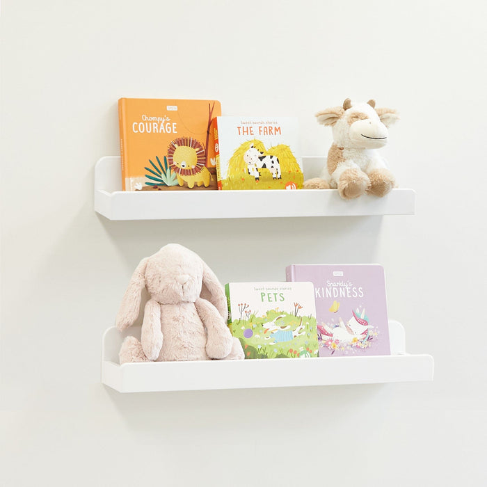 ENZO Wall Mounted Shelf - 2 Pack White