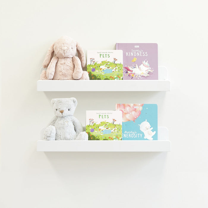 ENZO Wall Mounted Shelf - 2 Pack White