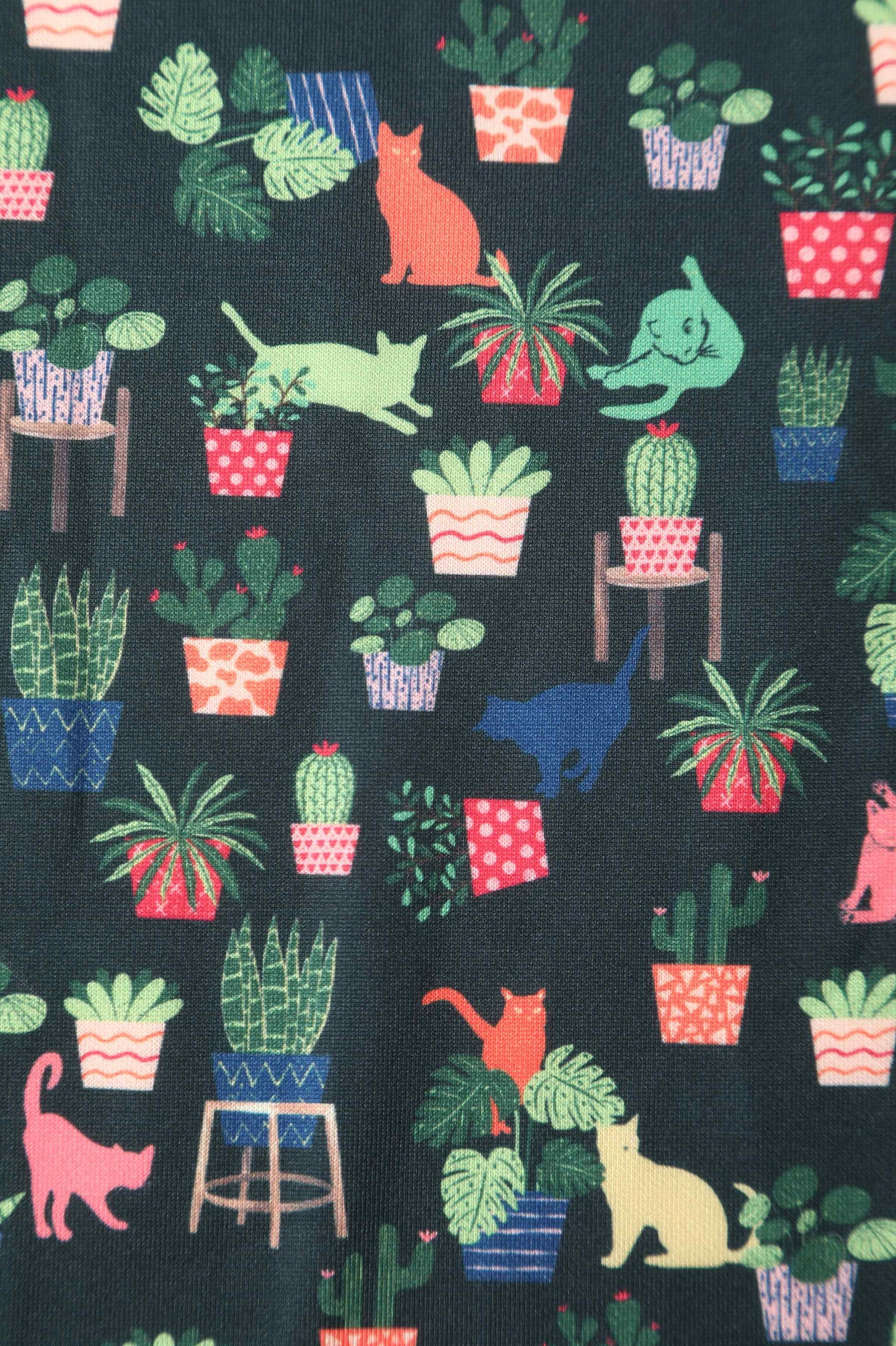 Amanda Green Cat & Plant Swing Dress