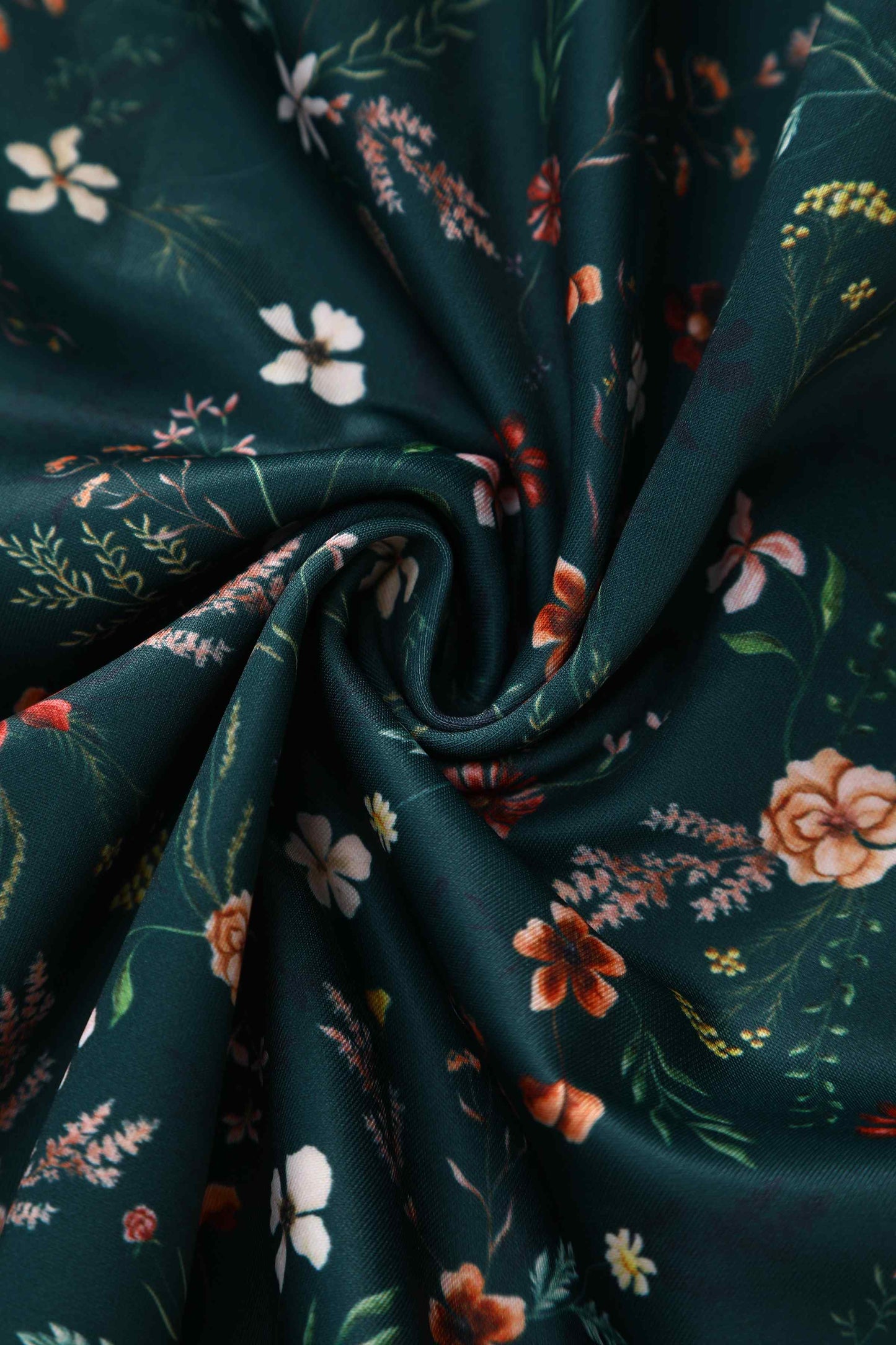 Lily Green Ditsy Floral Off Shoulder Flared Dress