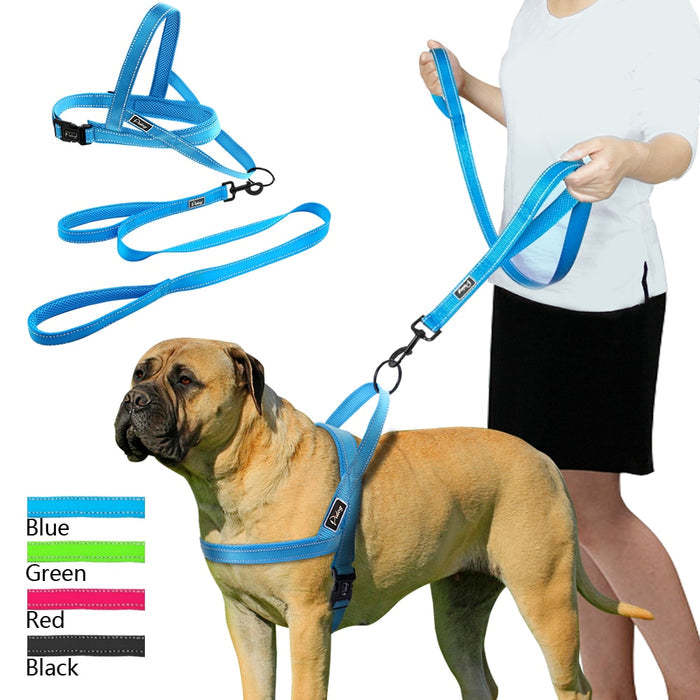 Green No Pull Reflective Harness - Dogs and Horses