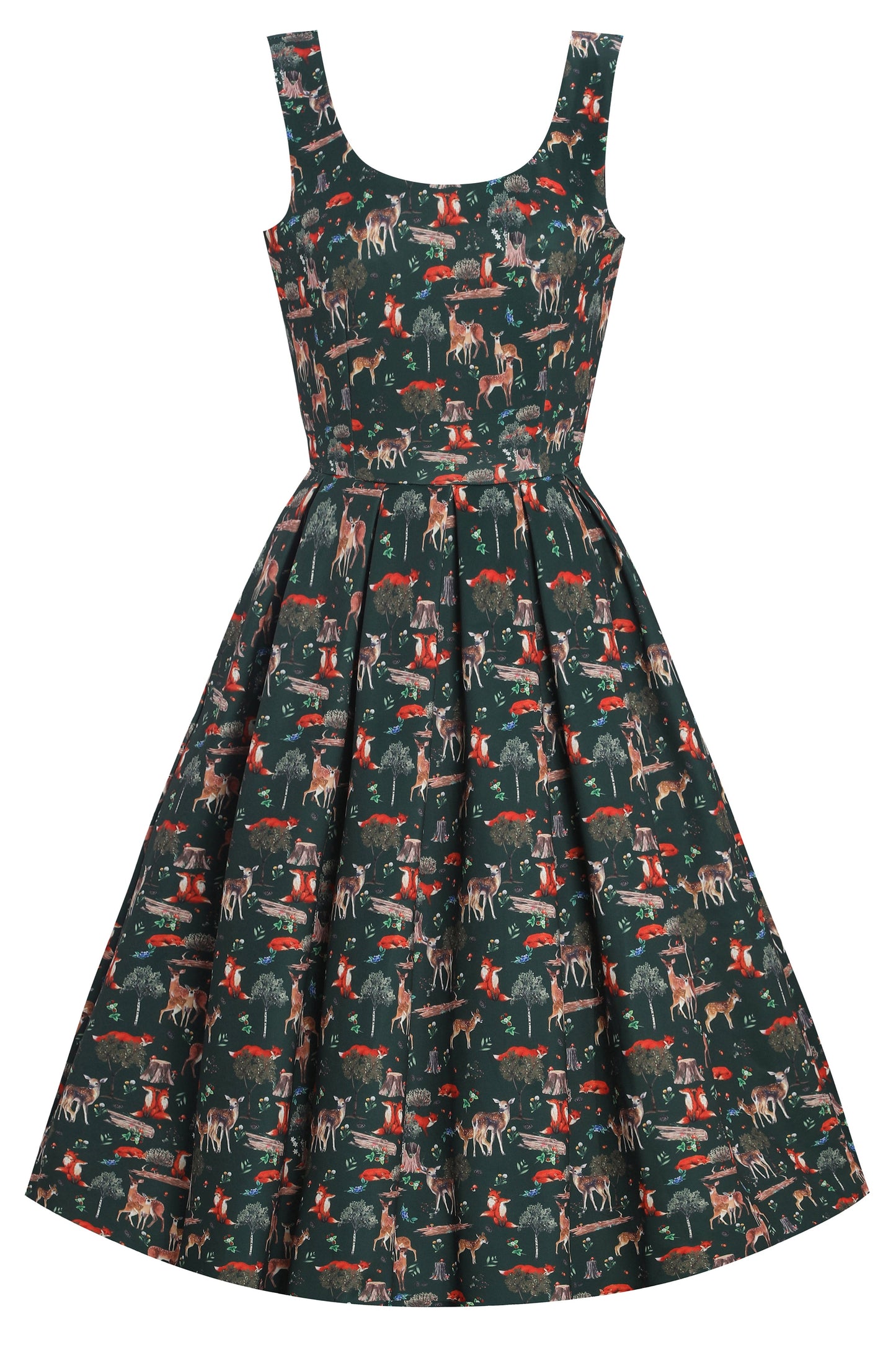 Amanda Green Woodland Fox & Deer Dress