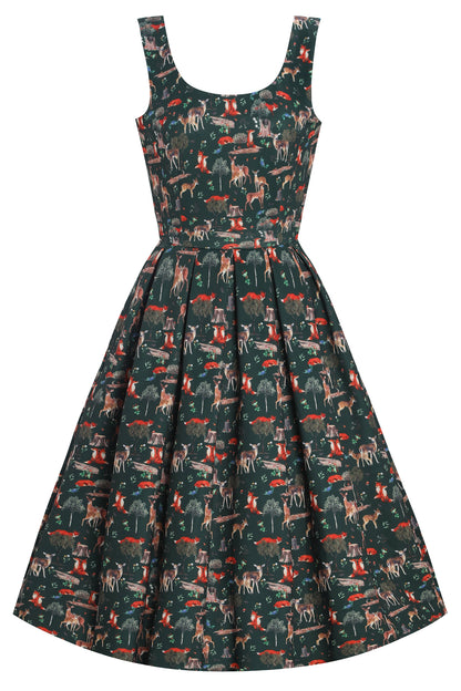 Amanda Green Woodland Fox & Deer Dress