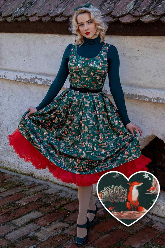 Amanda Green Woodland Fox & Deer Dress