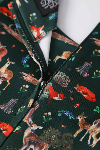 Amanda Green Woodland Fox & Deer Dress