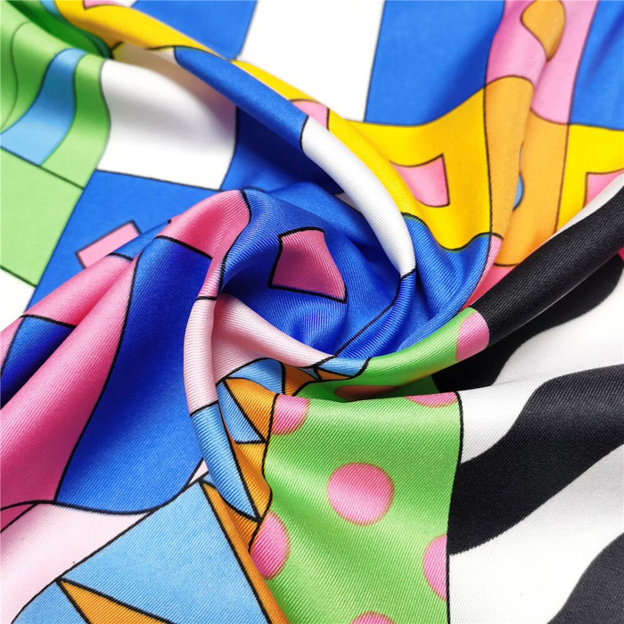Horse Head Silk Scarf / 90cm