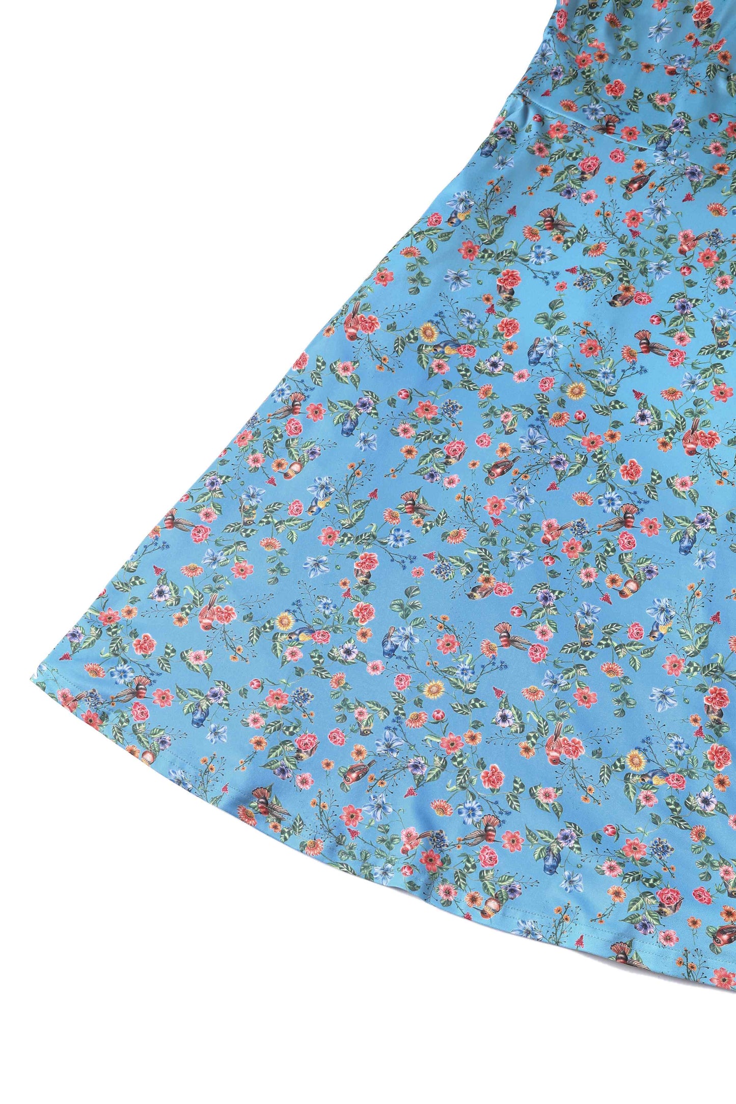 Katherine Blue Hummingbird Long Sleeved Dress