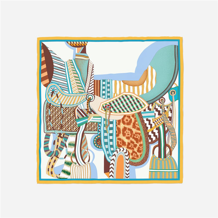 Idalia Blue Silk Scarf Small / 53cm