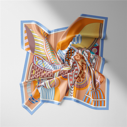 Idalia Orange Silk Scarf Small / 53cm