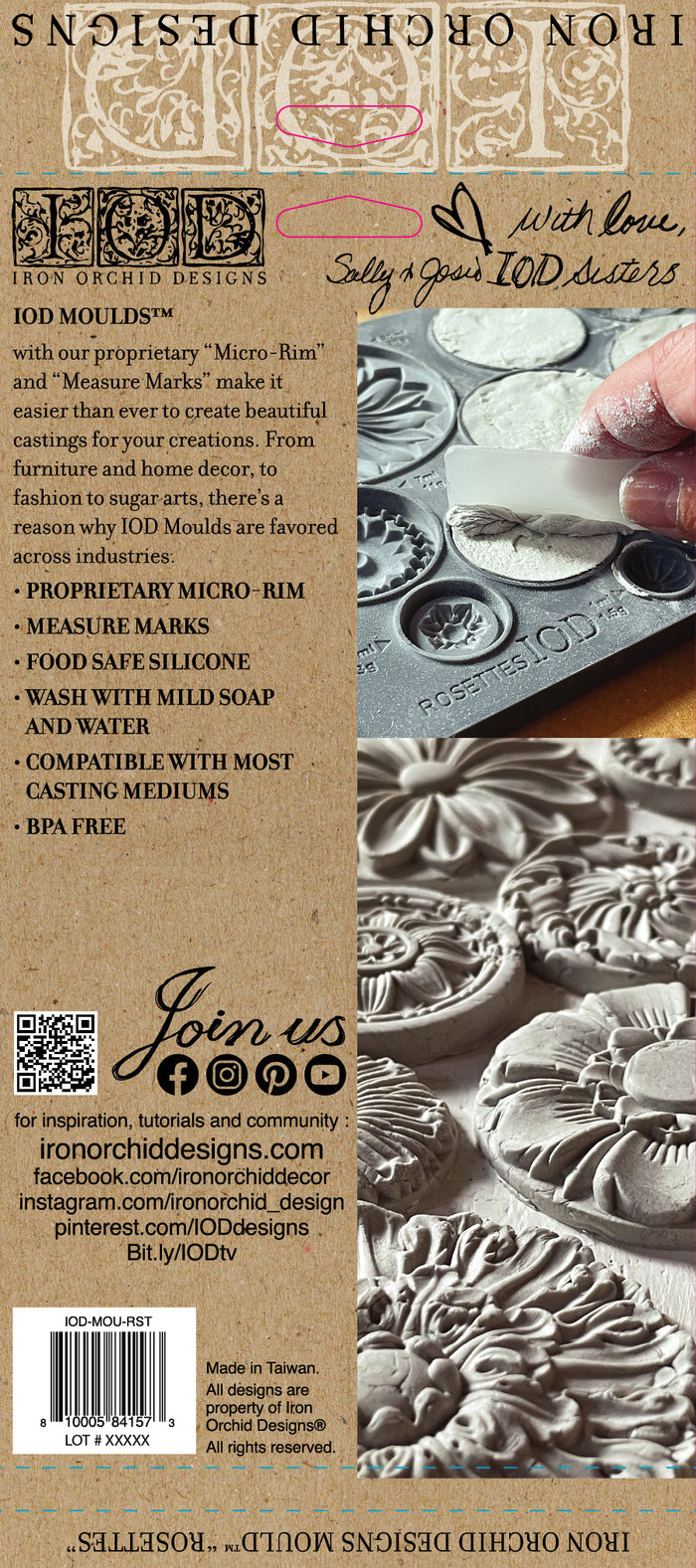 IOD Decor Mould Rosettes by Iron Orchid Designs