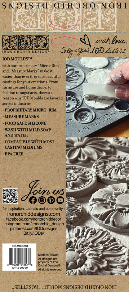 IOD Decor Mould Rosettes by Iron Orchid Designs