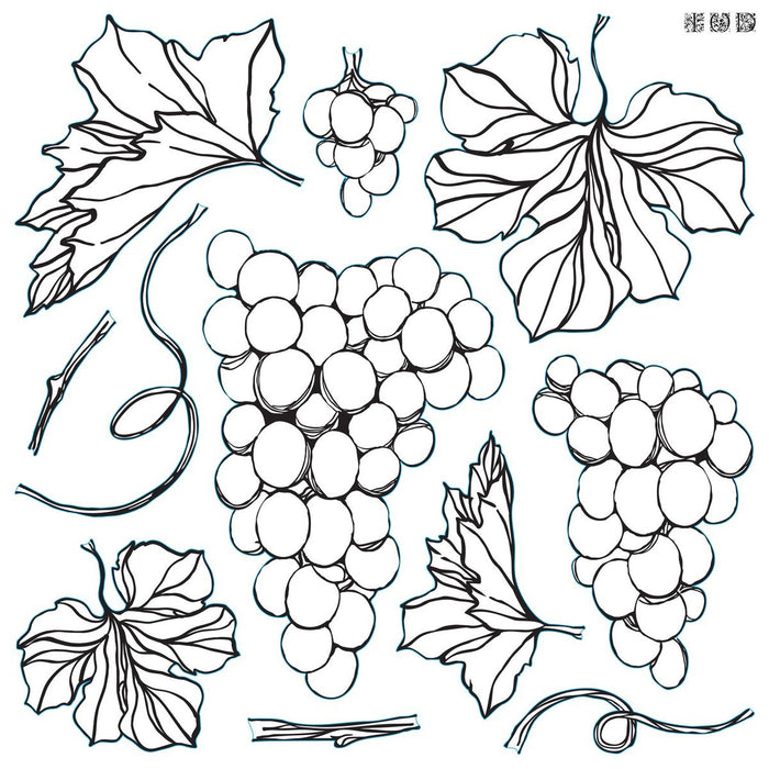 IOD Decor Stamp Grapes 12x12" by Iron Orchid Designs SALE!