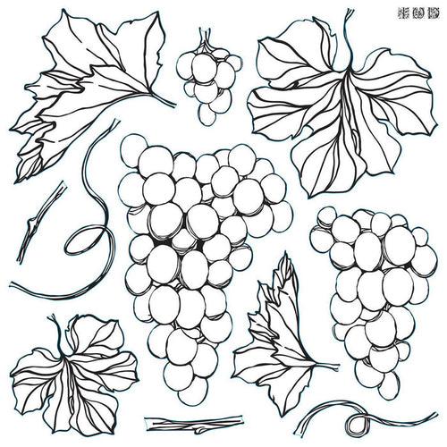 IOD Decor Stamp Grapes 12x12" by Iron Orchid Designs SALE!