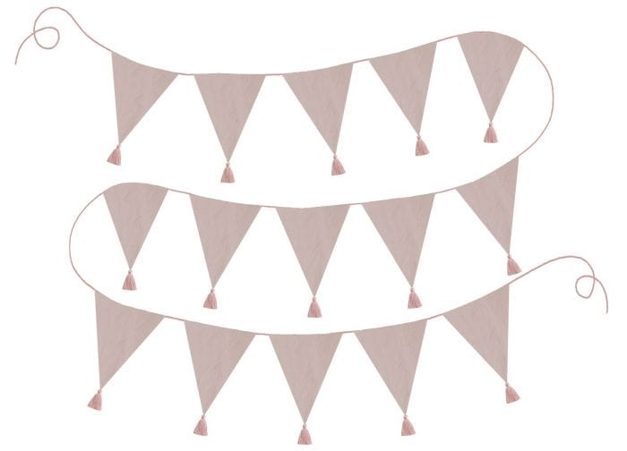 JaBaDaBaDo Textile Bunting Pink